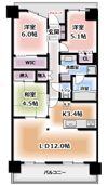 パークホームズノースゲートスクエアの間取り画像
