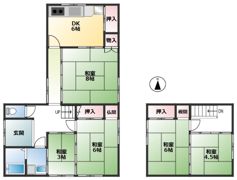 福井市田原2丁目貸家の間取り画像