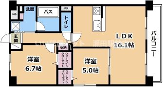 コンフォート上笠の間取り画像