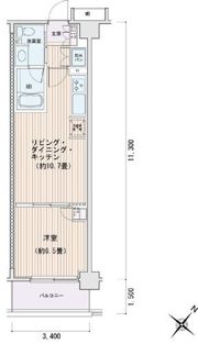 エスティメゾン豊洲レジデンスEの間取り画像