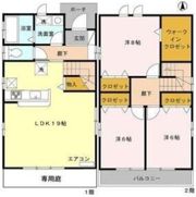 山花町貸家の間取り画像