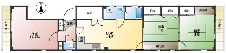 ヒラノコーポの間取り画像