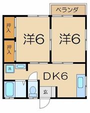 イサムハイツの間取り画像