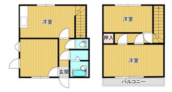 ハイツ山岡 西の間取り画像