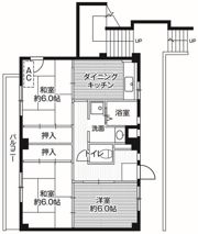 ビレッジハウス古和釜3号棟の間取り画像