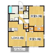 ブバルディアE棟の間取り画像