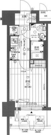 レジュールアッシュ大阪城ノルドの間取り画像