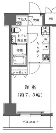 ライジングプレイス浅草五番館の間取り画像