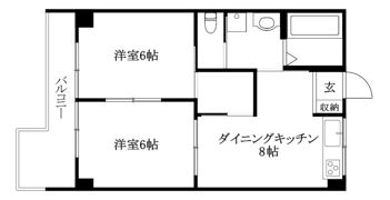 グランドロッソ朝生田の間取り画像