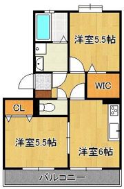 クレッシェンド黒崎の間取り画像