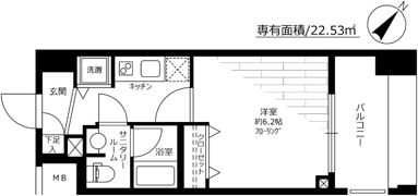 ガーラ・プレシャス横濱関内の間取り画像