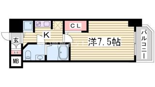 S-RESIDENCE神戸磯上通の間取り画像