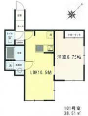 キャラクターメゾン（R）キュルチュール文京の間取り画像