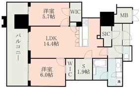 MJR熊本ザ・タワーの間取り画像