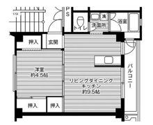 ビレッジハウス稲荷2号棟の間取り画像