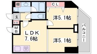 ロイヤルヒル神戸三ノ宮Ⅱの間取り画像