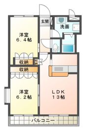 パルティール新入Ⅱの間取り画像