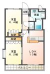 パルティール新入Ⅱの間取り画像