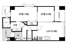 ﾛｰﾀﾘｰﾏﾝｼｮﾝ ﾊﾟﾚ ﾍﾞﾙﾏﾘﾝの間取り画像