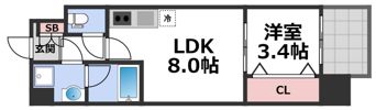 Mv.imp大阪放（エムブイインプ大阪放出）の間取り画像