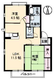 クレール梅林 B棟の間取り画像