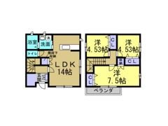 宝生町貸家の間取り画像