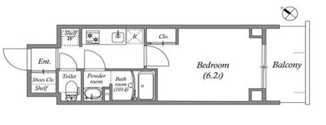 GENOVIA神戸湊川公園の間取り画像