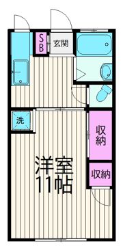 柳田マンションの間取り画像