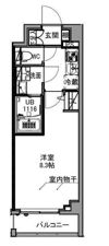S-RESIDENCE王子eastの間取り画像