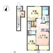 スターテラスⅡ総社駅南 （仮の間取り画像