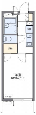 レオパレスパレス中田の間取り画像