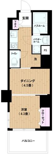 日神デュオステージ浅草松が谷の間取り画像