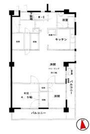 武蔵野コーポラスの間取り画像