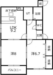 ガイア足門Bの間取り画像