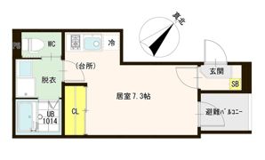 ハーモニーテラス歌島Ⅴの間取り画像