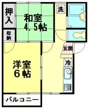 ヒルズライフⅠの間取り画像