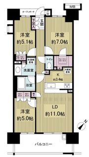 東京フロントコートの間取り画像
