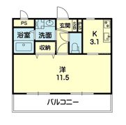 ハピネス九品寺の間取り画像