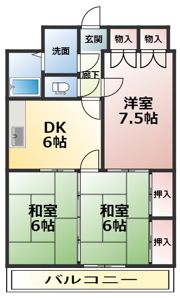 グランドールオオニシの間取り画像