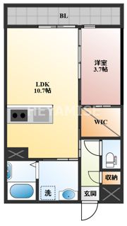 トレス天満Bの間取り画像