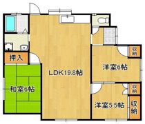 コンフォート水巻の間取り画像