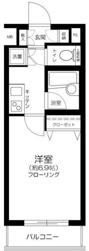 プレール・ドゥーク西新宿の間取り画像