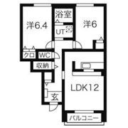 ウエストパル城南A棟の間取り画像