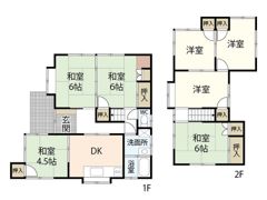 高取北借家戸建の間取り画像