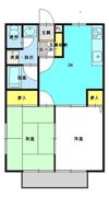 K2コーポラス十五社の間取り画像