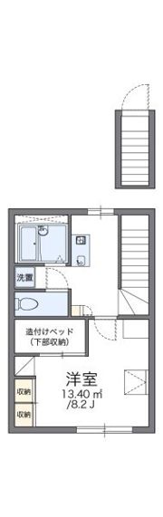 レオパレスLA VITA山越の間取り画像