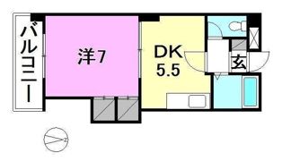 レジデンスAKASIの間取り画像