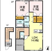アロモントB棟の間取り画像