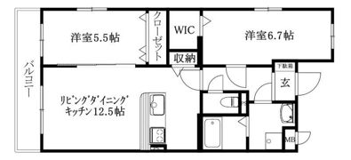 ゴールドマイン松末の間取り画像