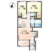 入間市狭山台 アパートB棟新築工事の間取り画像
